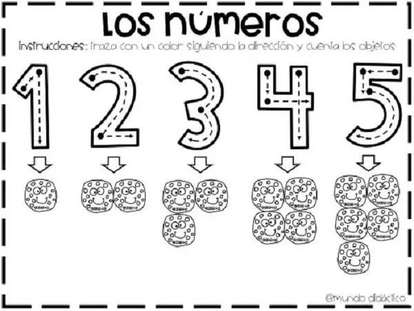 Algunas actividades para niños de preescolar 1 contienen números