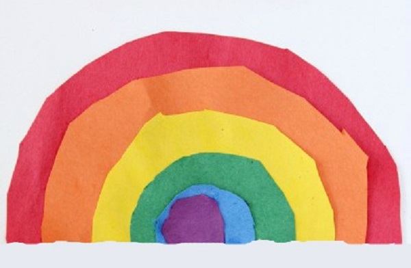 Imagen de arcoiris de papel